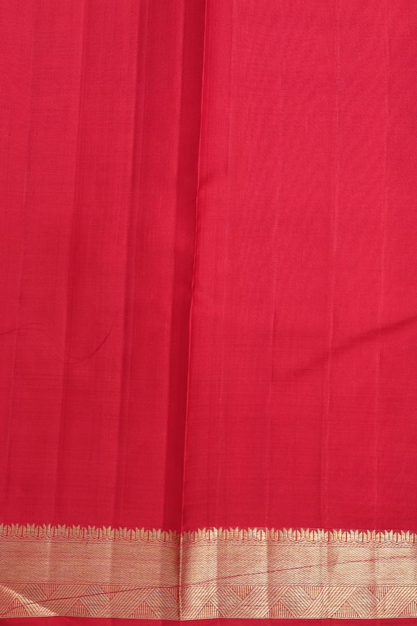 Kanchipuram Silk Saree In Red With Floral Design