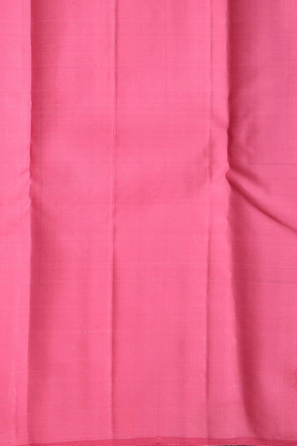 Kanchipuram Silk Saree In Red With Stripes Along Buttas