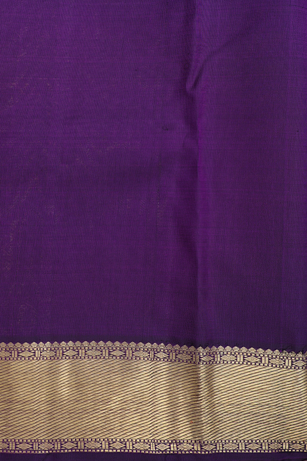 Kanchipuram Silk Saree In Regal Purple With Brocade Design