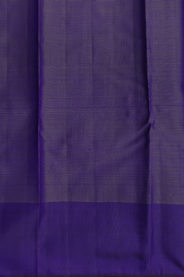 Kanchipuram Silk Saree In Regal Purple With Checks Design