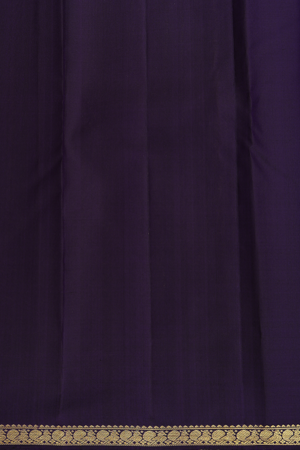 Kanchipuram Silk Saree In Regal Purple With Deer Buttas