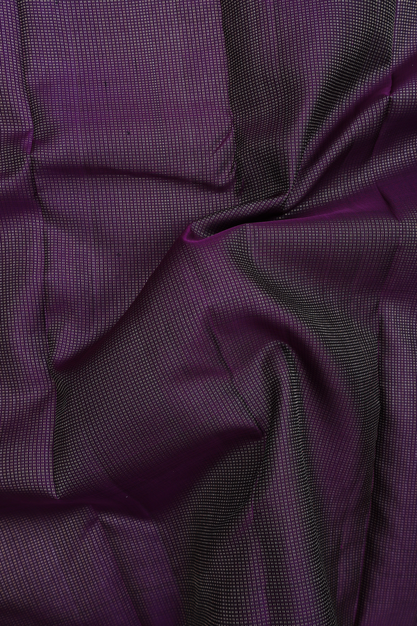 Kanchipuram Silk Saree In Regal Purple With Stripes Design