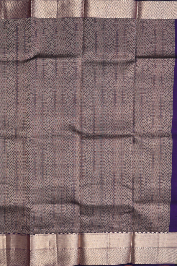 Kanchipuram Silk Saree In Regal Purple With Zari Border