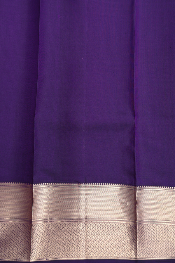 Kanchipuram Silk Saree In Regal Purple With Zari Border