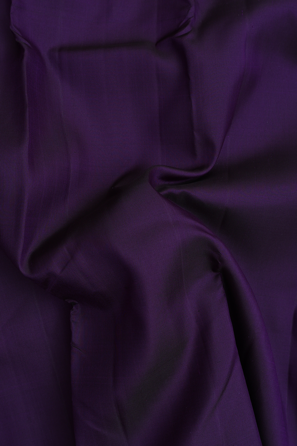 Kanchipuram Silk Saree In Regal Purple With Zari Border