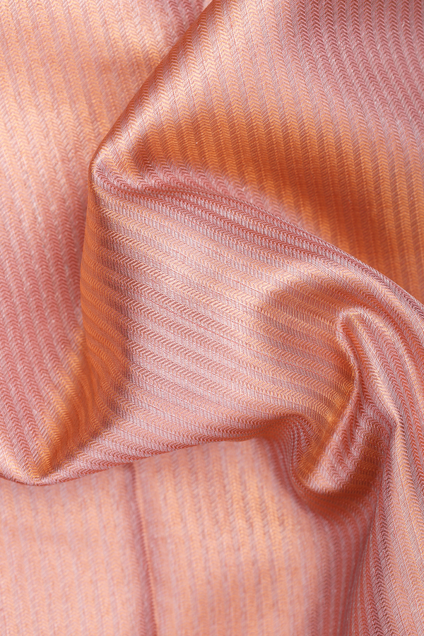 Kanchipuram Silk Saree In Rose Gold With Tissue