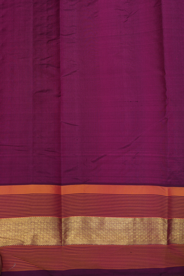 Kanchipuram Silk Saree In Rose Pink With Checked Design
