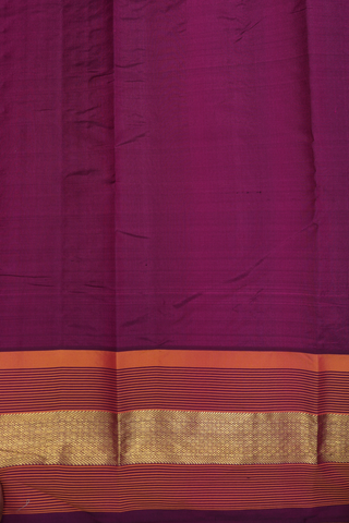 Kanchipuram Silk Saree In Rose Pink With Checked Design