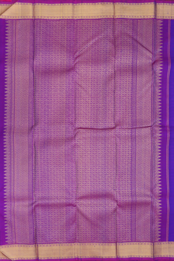 Kanchipuram Silk Saree In Royal Blue With Brocade Design