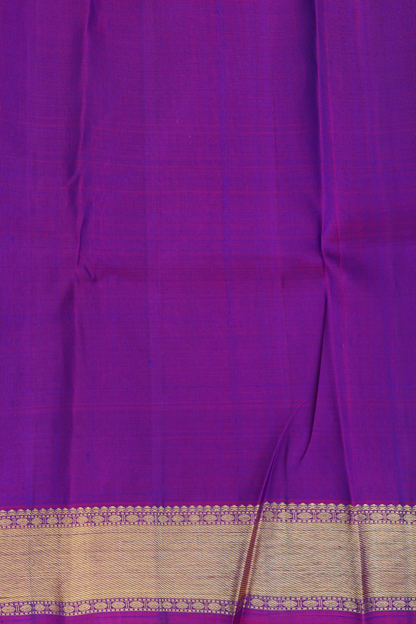 Kanchipuram Silk Saree In Royal Blue With Brocade Design