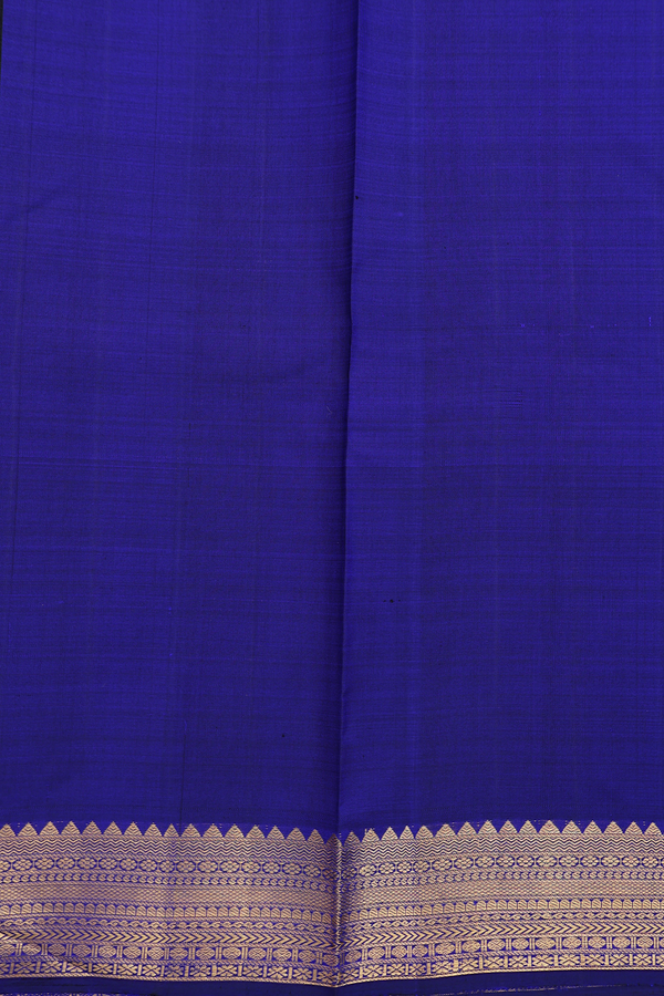 Kanchipuram Silk Saree In Royal Blue With Brocade Design