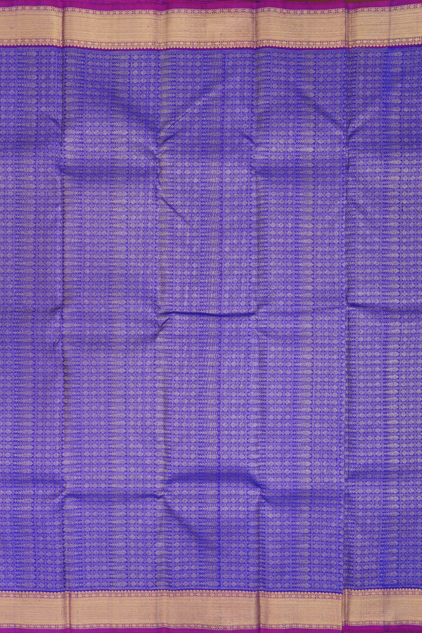 Kanchipuram Silk Saree In Royal Blue With Brocade Design