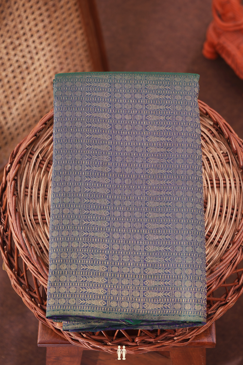 Kanchipuram Silk Saree In Dual Tone With Brocade Design