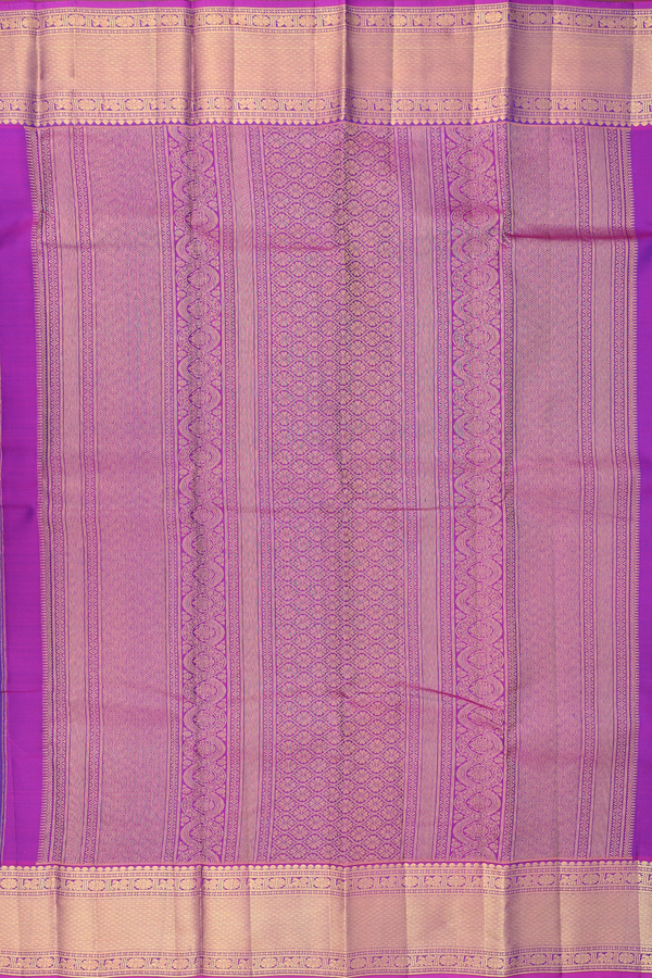 Kanchipuram Silk Saree In Royal Blue With Chakram Buttas