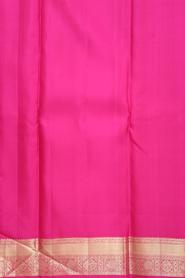 Kanchipuram Silk Saree In Royal Blue With Chakram Buttas