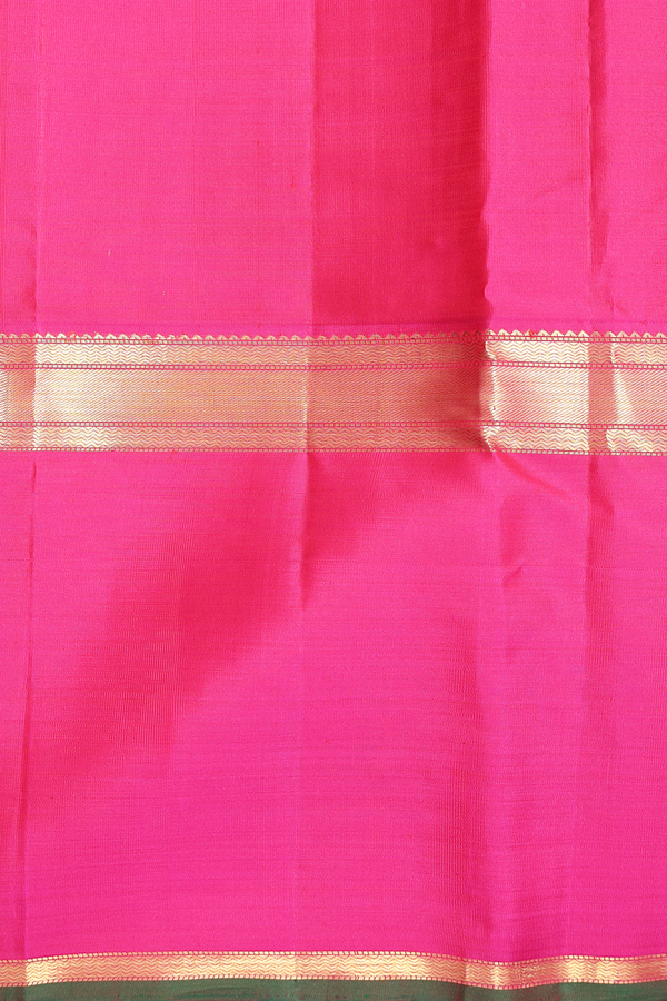 Kanchipuram Silk Saree In Royal Blue With Chakram Buttas
