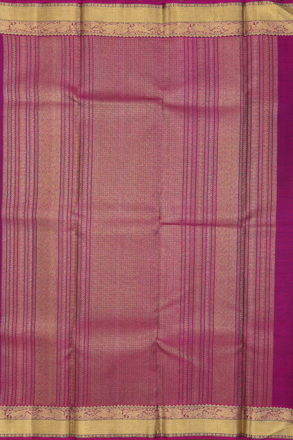 Kanchipuram Silk Saree In Royal Blue With Checks Along Buttas