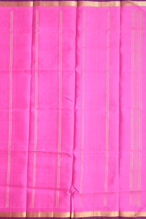 Kanchipuram Silk Saree In Royal Blue With Checks Design