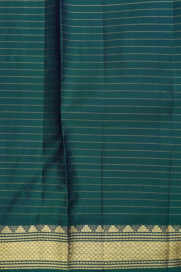 Kanchipuram Silk Saree In Royal Blue With Checks Design