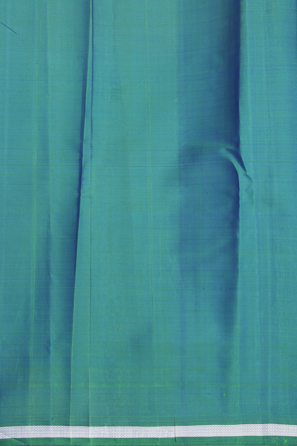 Kanchipuram Silk Saree In Royal Blue With Checks Design