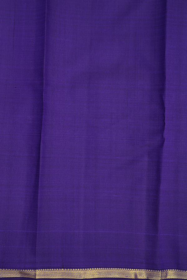 Kanchipuram Silk Saree In Royal Blue With Checks Design