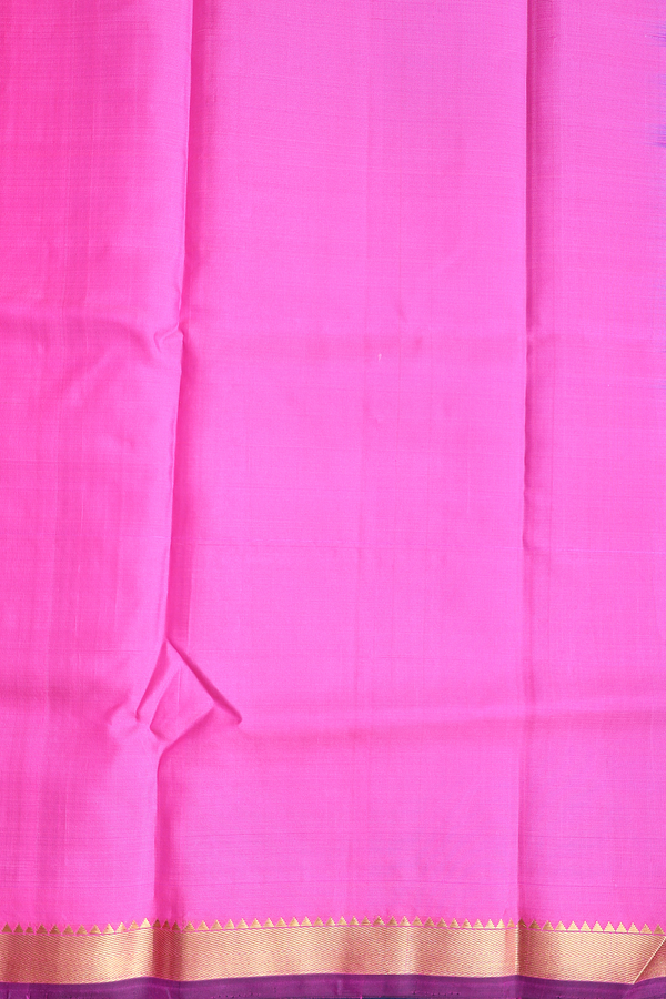 Kanchipuram Silk Saree In Royal Blue With Checks Design