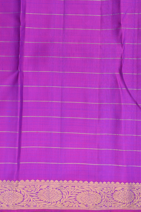Kanchipuram Silk Saree In Royal Blue With Checks Design