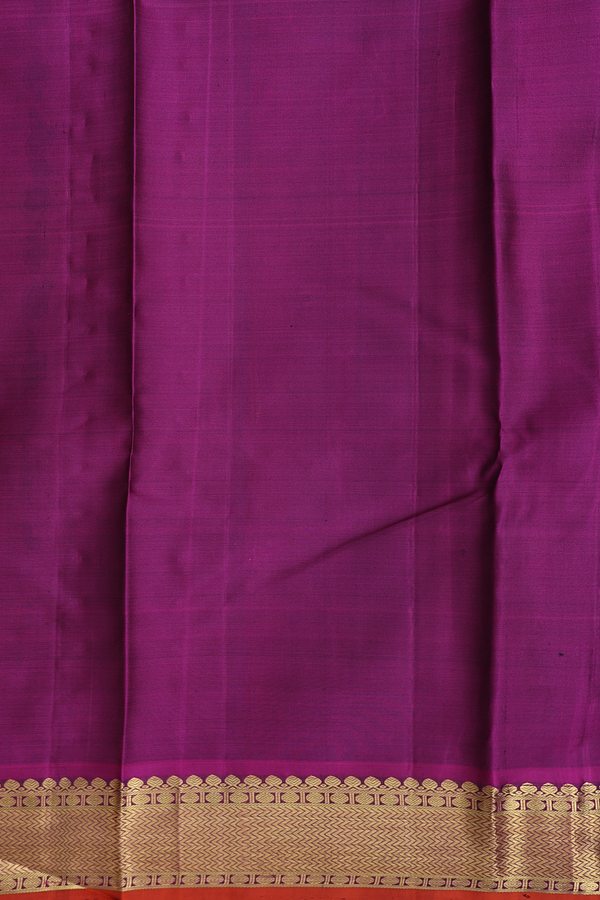 Kanchipuram Silk Saree In Royal Blue With Chevron Border