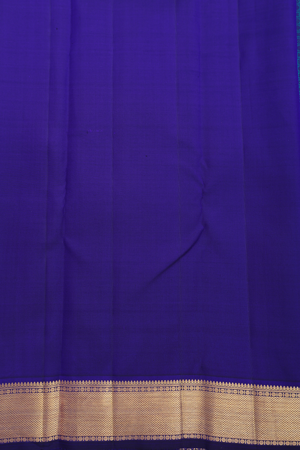 Kanchipuram Silk Saree In Royal Blue With Jacquard Design