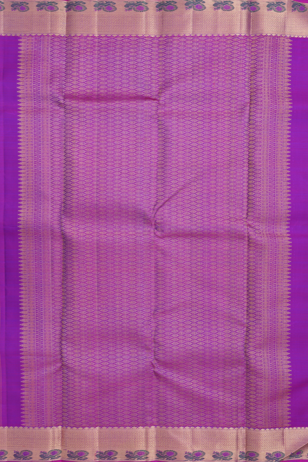 Kanchipuram Silk Saree In Royal Blue With Jacquard Design