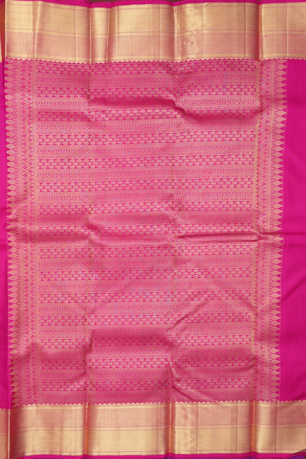 Kanchipuram Silk Saree In Royal Blue With Jacquard Pattern