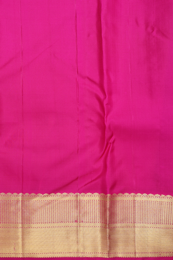 Kanchipuram Silk Saree In Royal Blue With Jacquard Pattern