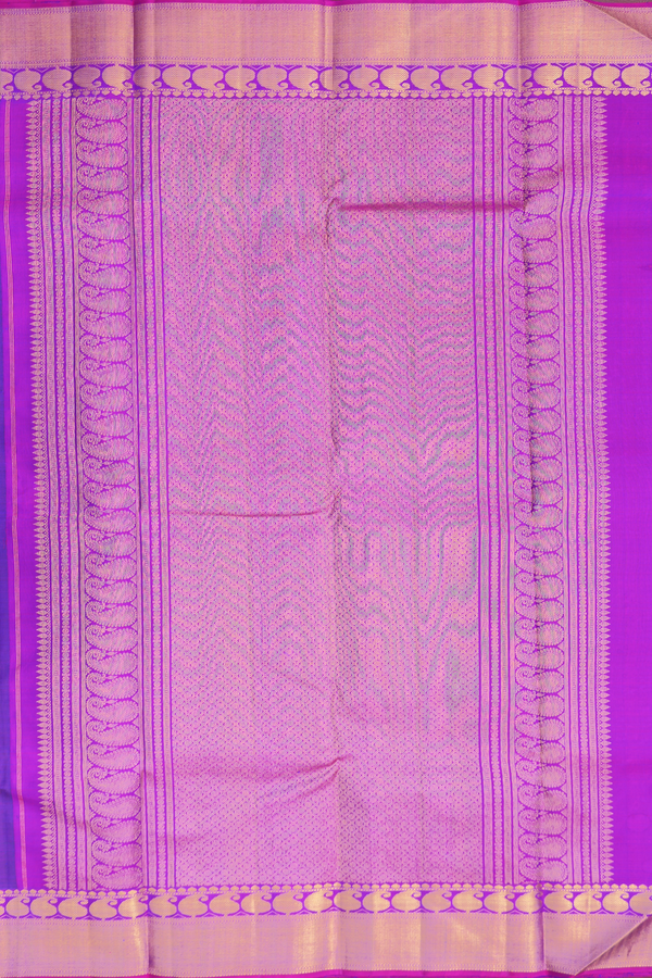 Kanchipuram Silk Saree In Royal Blue With Jacquard Pattern