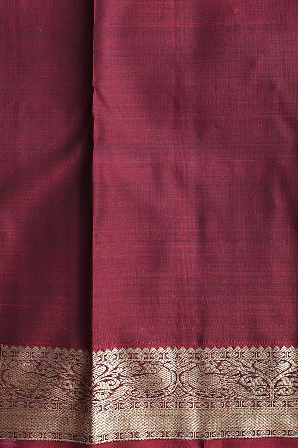 Kanchipuram Silk Saree In Royal Blue With Jacquard Pattern