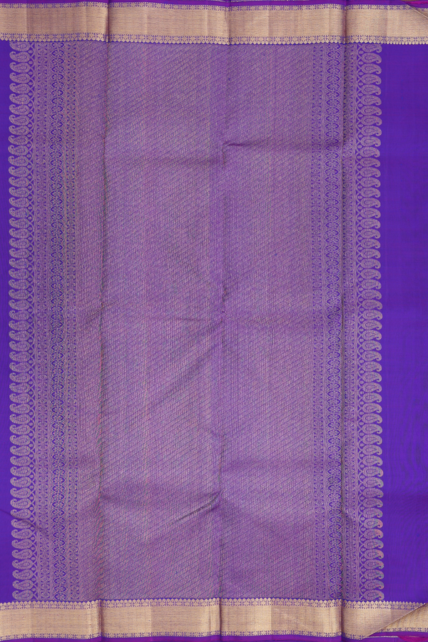 Kanchipuram Silk Saree In Royal Blue With Jacquard Pattern