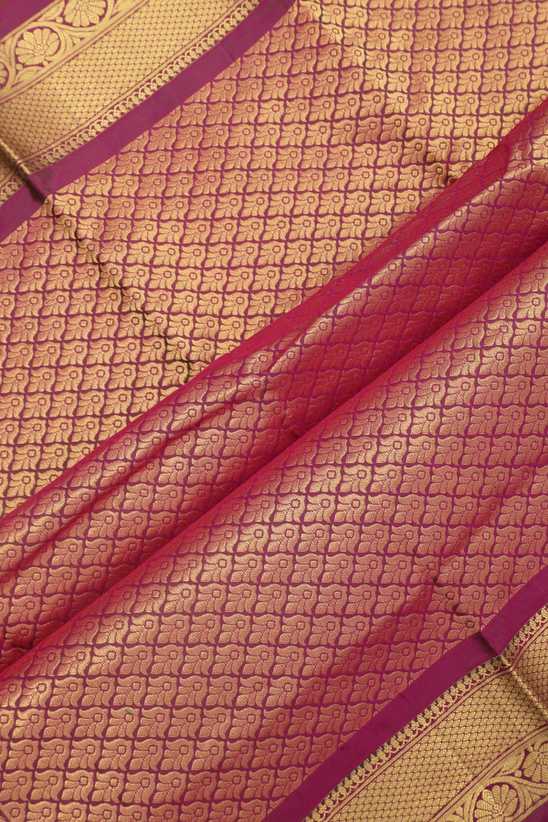 Kanchipuram Silk Saree In Royal Blue With Paisley Design