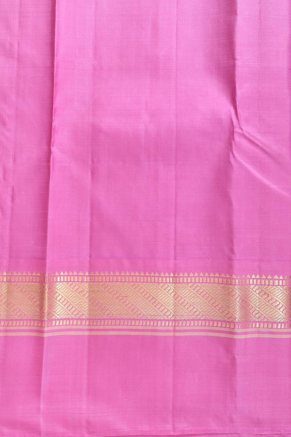 Kanchipuram Silk Saree In Royal Blue With Peacock Buttas