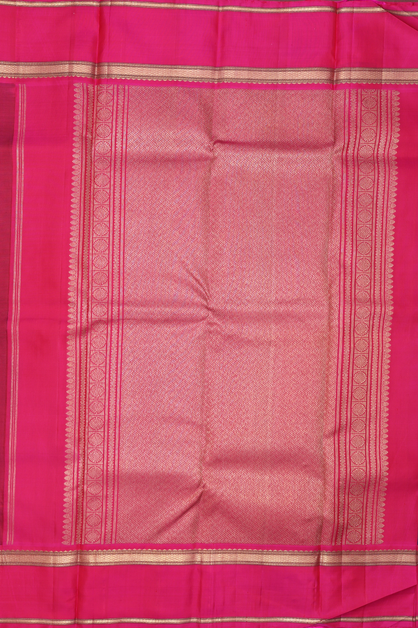 Kanchipuram Silk Saree In Royal Blue With Rudraksh Buttas
