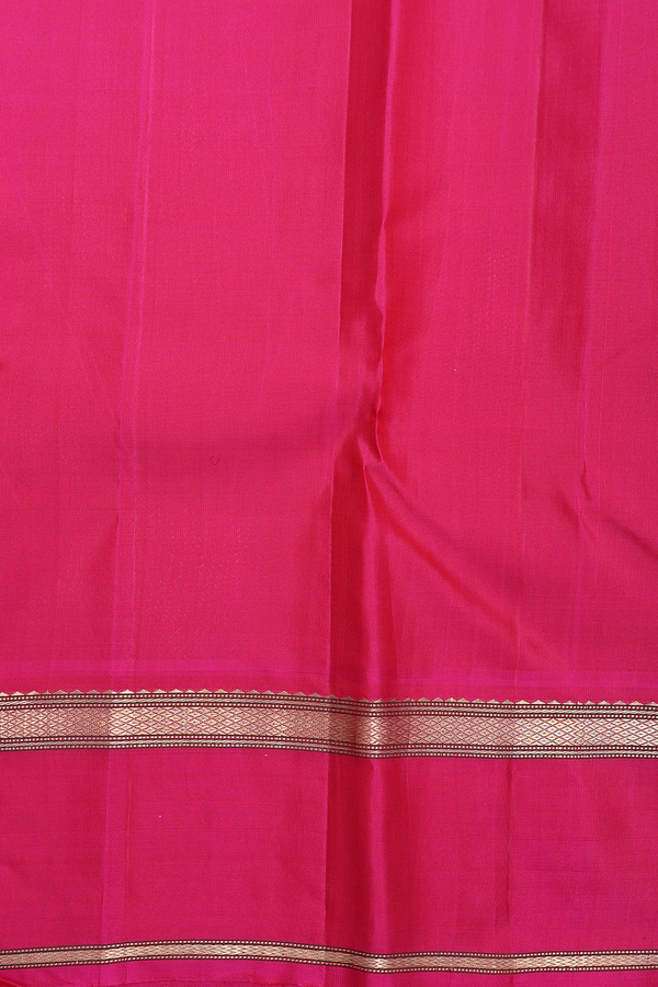 Kanchipuram Silk Saree In Royal Blue With Rudraksh Buttas