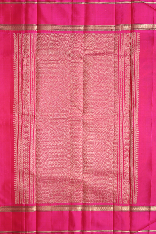 Kanchipuram Silk Saree In Royal Blue With Rudraksh Buttas