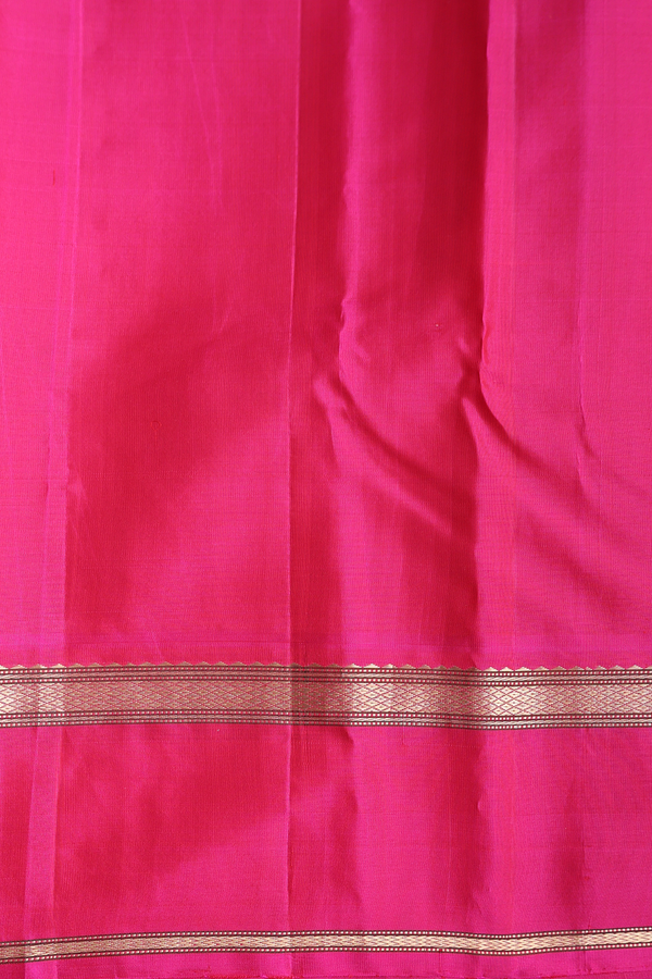 Kanchipuram Silk Saree In Royal Blue With Rudraksh Buttas