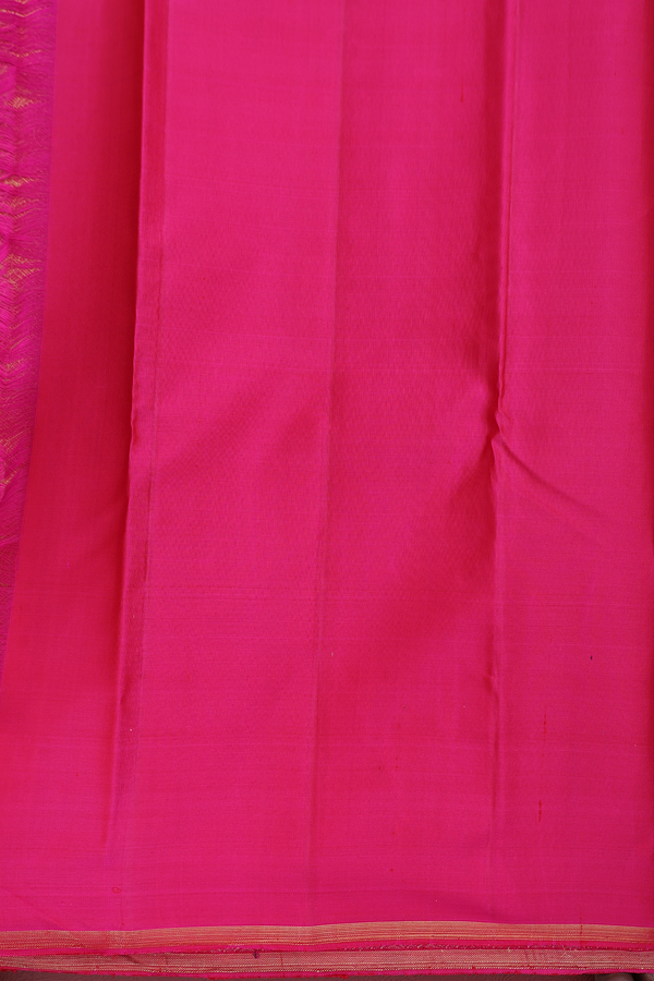 Kanchipuram Silk Saree In Royal Blue With Stripes Design