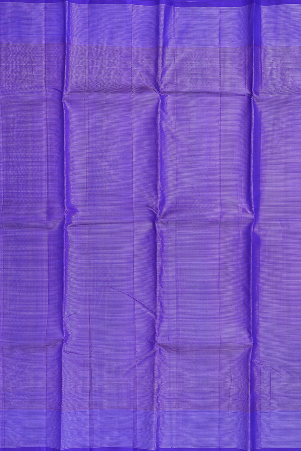 Kanchipuram Silk Saree In Royal Blue With Stripes Design