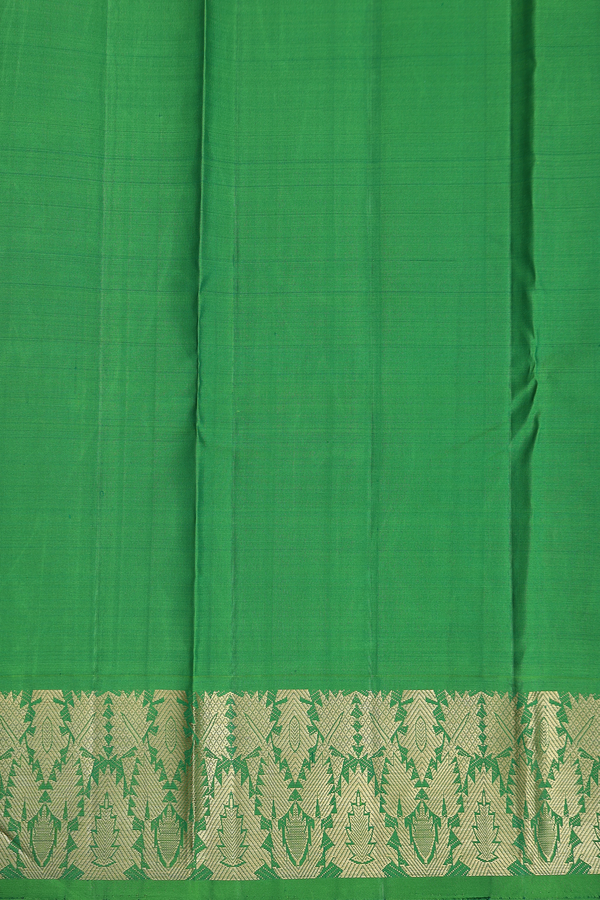 Kanchipuram Silk Saree In Royal Blue With Zari Buttas