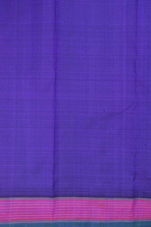 Kanchipuram Silk Saree In Royal Blue With Zari Buttas