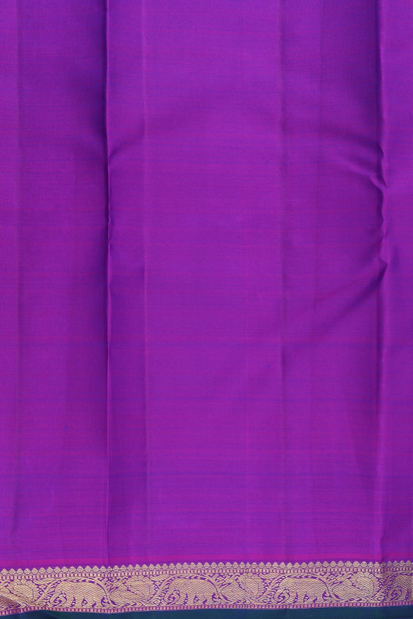 Kanchipuram Silk Saree In Royal Blue With Zari Buttis