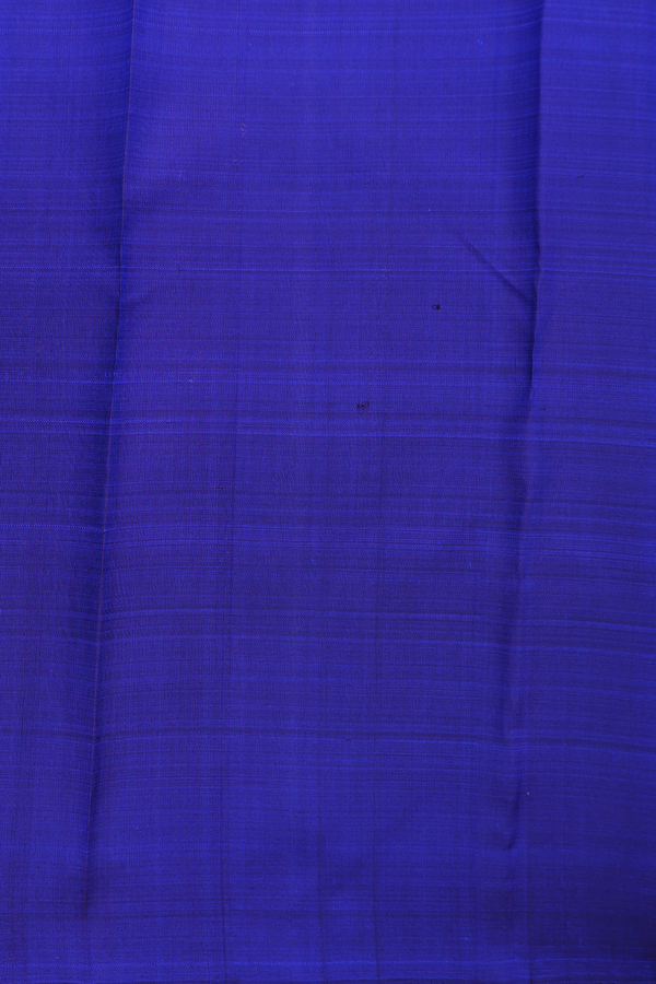Kanchipuram Silk Saree In Royal Blue With Zari Buttis