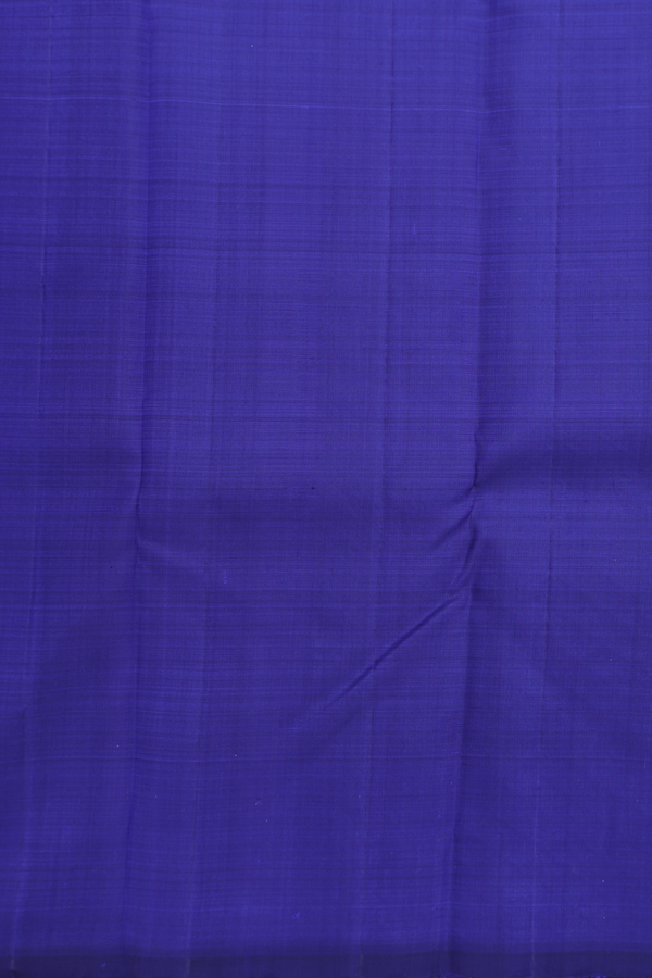 Kanchipuram Silk Saree In Royal Blue With Zari Motifs