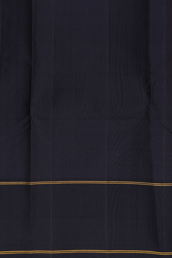 Kanchipuram Silk Saree In Royal Orange With Checks Design