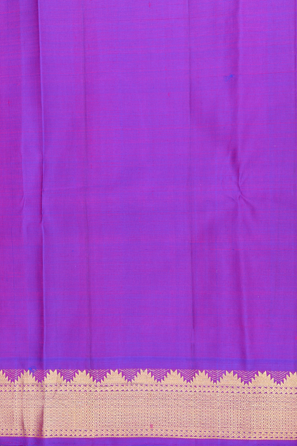 Kanchipuram Silk Saree In Royal Orange With Contrast Border